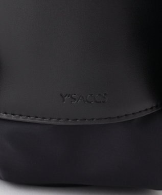 Y'SACCS 【ナイロンタフタ×リサイクルレザー】デイリーミニリュック ブラック