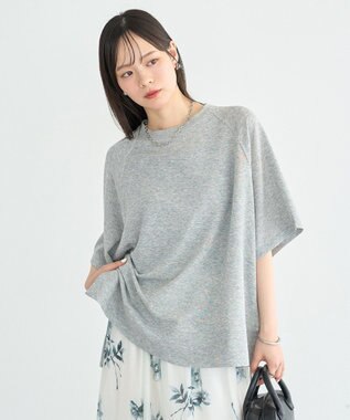 earth music&ecology シアーダンボールプルオーバー Gray Mixture