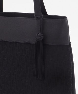 自由区 FORMAL 【日本製】米沢織 あおり式トート ブラック系