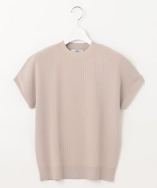 J.PRESS LADIES L 【洗える】レーヨンエリートストレッチ フレンチスリーブ ニット ベージュ系