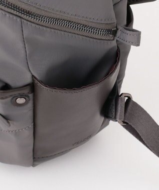 Y'SACCS 【ナイロンタフタ×リサイクルレザー】デイリーミニリュック ダークグレー