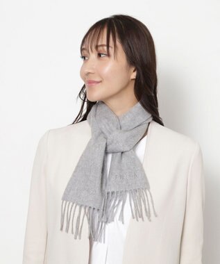 MOONBAT FURLA(フルラ）カシミヤ100％ 無地 プチマフラー グレー