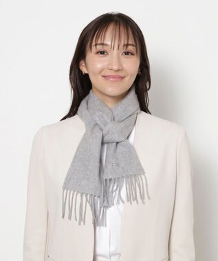 MOONBAT FURLA(フルラ）カシミヤ100％ 無地 プチマフラー グレー