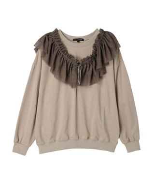 Green Parks ・ＳＵＧＡＲ　ＳＰＯＯＮ　３ｗａｙチュールフリルスウェット Beige