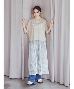 earth music&ecology ＣＡＮＮＥＳ　ショートＴ Beige