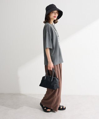 Green Parks ピグメントロゴＴシャツ Charcoal Gray