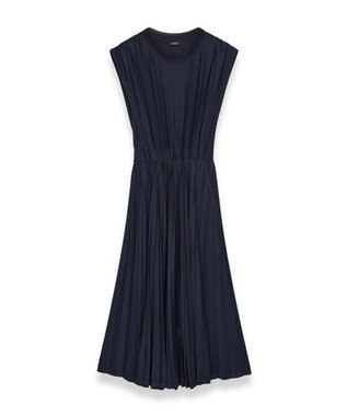 JOSEPH 【洗える】コットンプリッセ　ドレス Navy