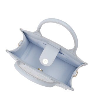 Maison de FLEUR パールビジューキルティングスクエアショルダー Light Blue