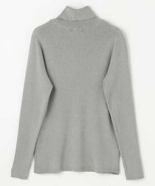 ANY 【洗濯機可】ウォームニットリブタートルネック グレー