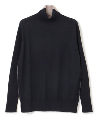 BEIGE， 【洗える】LA MONNAIE / タートルネックニット Navy×Lt Taupe