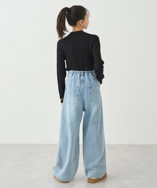 earth music&ecology やわらかタッチハイネックリブニットプルオーバー Black