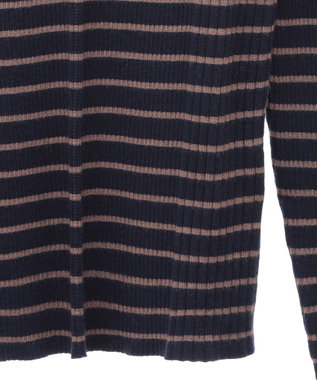 earth music&ecology やわらかタッチハイネックリブニットプルオーバー Border