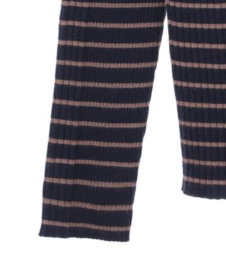 earth music&ecology やわらかタッチハイネックリブニットプルオーバー Border