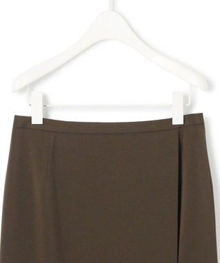 ICB  【新色追加・防シワ・速乾・洗える】Fied ラップ風スカート カーキ系