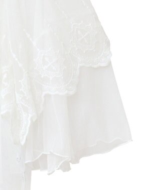 Green Parks ■ＥＳＣＡＲ　チュール刺繍ハンカチーフブラウス Off White