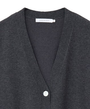 AMERICAN HOLIC フレンチスリーブＶネックニットカーディガン Charcoal Gray
