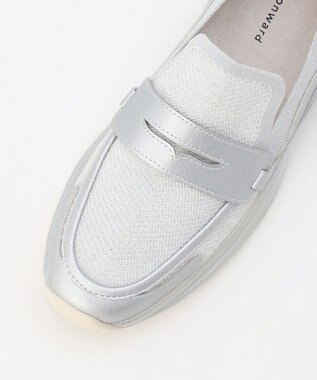 steppi ローファースニーカー シルバーラメ