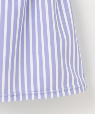 組曲 KIDS 【XS-Lサイズ】ストライプ スイムウェア(ワンピース) ラベンダー系1