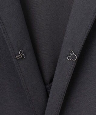 Feroux 【洗える】ダンボールフリル ジャケット グレー系