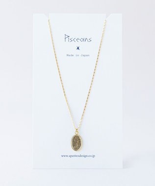 Pisceans オーバルメダイユネックレス マットゴールド