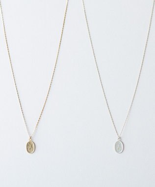 Pisceans オーバルメダイユネックレス マットゴールド