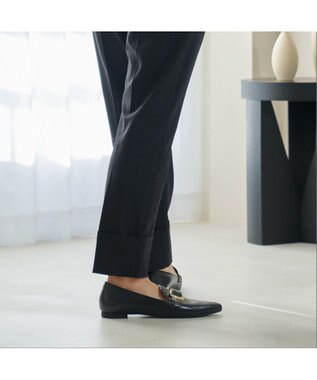 MODE ET JACOMO <carino>バックルローファー ブラック