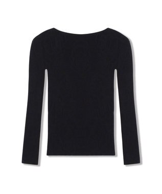 Chacott 【ノーソーイングニット】シアーローズニットトップ