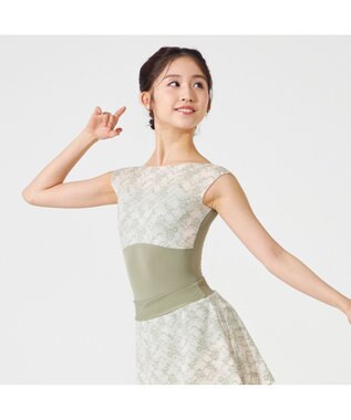 Chacott ノースリーブレオタード カーキ