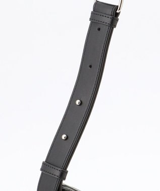 Y'SACCS イタリアンシープ　マルチポーチ付き　ホーボーバッグ ブラック