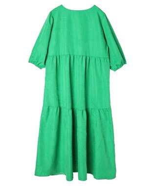 Green Parks ■ＥＳＣＡＲ　エンボスティアードワンピース Green