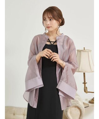 earth music&ecology マルチウェイシアーシャツ Grayish Pink