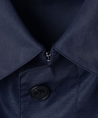 GOTAIRIKU ダウンライナー装着可【半裏仕様】メランジシャンブレー ステンカラースプリングコート ダルブルー系