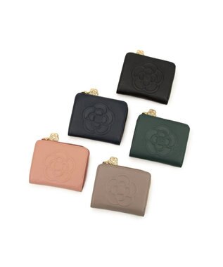 CLATHAS ワッフル 二つ折り財布 ネイビー