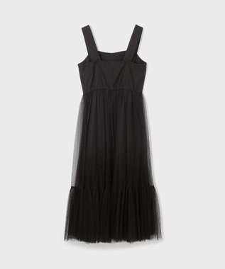 GRACE CONTINENTAL チュールコンビティアードワンピース ブラック