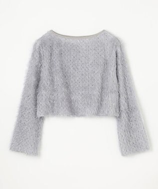 GRACE CONTINENTAL ラメフリンジカットトップ グレー