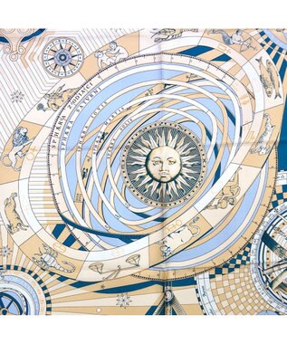 Marca ＜春の新色！＞【Marcaオリジナル】12宮   大判 シルクツイル スカーフ サックス