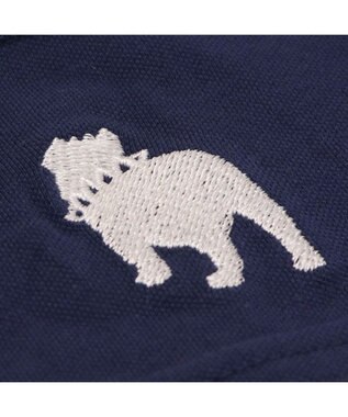 PET PARADISE J.PRESS スキッパーポロシャツ トリコロール 小型犬 ホワイト×ブルー