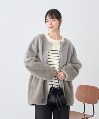 earth music&ecology 【洗濯機洗い可】レンチング(TM)エコヴェロ(TM)(チュニック) Border