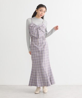 earth music&ecology やわらかタッチハイネックリブニットプルオーバー Gray Mixture