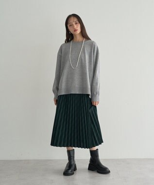 earth music&ecology 【洗濯機洗い可】レンチング(TM)エコヴェロ(TM)(チュニック) Gray Mixture