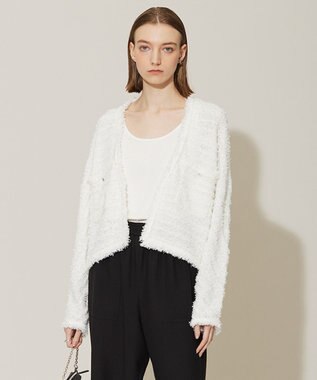 ICB L 【洗える】 スラリットテープ カーディガンジャケット