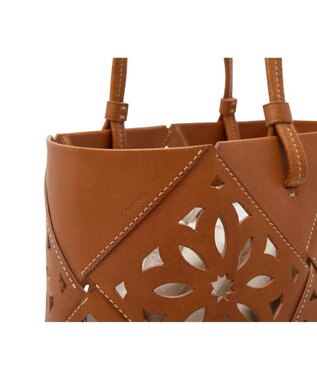 genten サスカットバスケット手提げバッグ＜LL＞ チャ