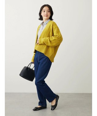 Green Parks 着流しケーブルカーディガン Yellow