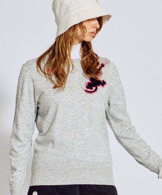 PW CIRCULUS 【WOMEN】Spark cat クルーネックニット ゴルフウェア レディース グレー系