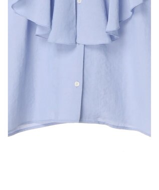 earth music&ecology ラッフルショートブラウス Sax