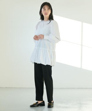 #Newans バルーンヘムブラウス ホワイト