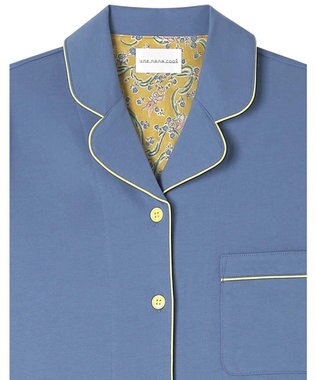 une nana cool 【綿100%】なめらかハイゲージ天竺パジャマ MADE WITH LIBERTY FABRIC ブルー