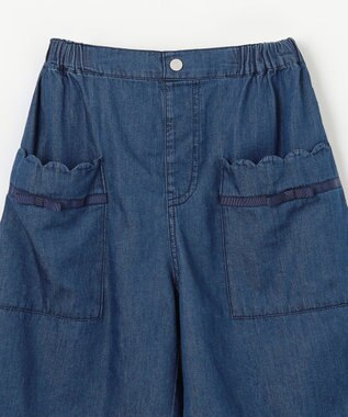 組曲 KIDS 【150-160㎝】デニム ショートパンツ ネイビー系