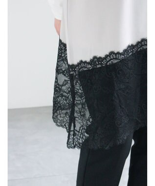 Te chichi イレギュラーヘムレイヤードレースキャミ グレー