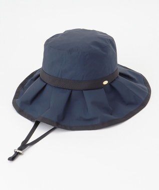 TOCCA 【UV99%以上カット・吸水速乾・抗菌防臭・洗える・サイズ調整可・強撥水】FRILL RAIN HAT レインハット ネイビー系